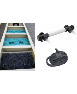 Bassin de jardin : KIT CHAMBRE GARDA POWER 4 chambres (15-18M3 KOI), Kit filtre multi-chambres