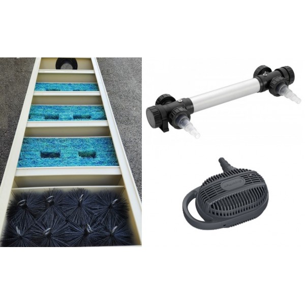 Bassin de jardin : KIT CHAMBRE GARDA POWER 5 chambres (22-25M3 KOI), Kit filtre multi-chambres