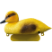 Bassin de jardin : SF DECO BIRD PETIT CANARD JAUNE (7x5.5x7cm), Figurines