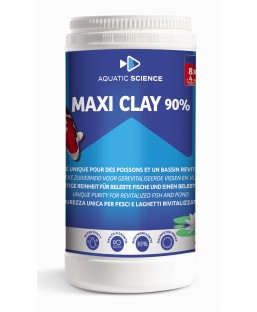 Bassin de jardin : Aquatic Science ARGILE Maxi-Clay 90% 3Kg (30m3 x8), Traitement Aquatic Science