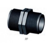 Bassin de jardin : PP mamelon fileté double ½ x ½, Raccords taraudé-fileté