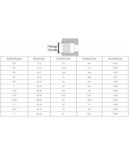 Bassin de jardin : Réduction FF 1"1/2X1", Raccords et joints