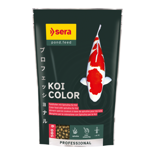 Bassin de jardin : SERA koi color SPIRULINA spécial couleurs 500G, Nourriture Serapond Bassin de jardin : SERA koi color SPIRULINA spécial couleurs 500G, Nourriture Serapond