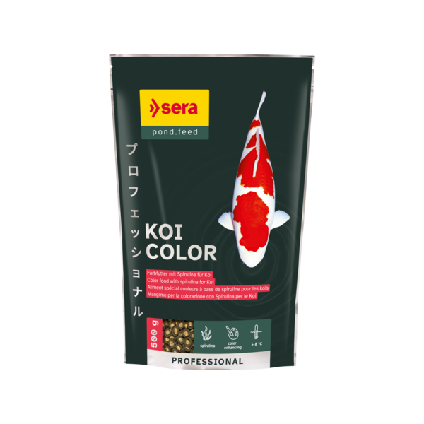Bassin de jardin : SERA koi color SPIRULINA spécial couleurs 500G, Nourriture Serapond