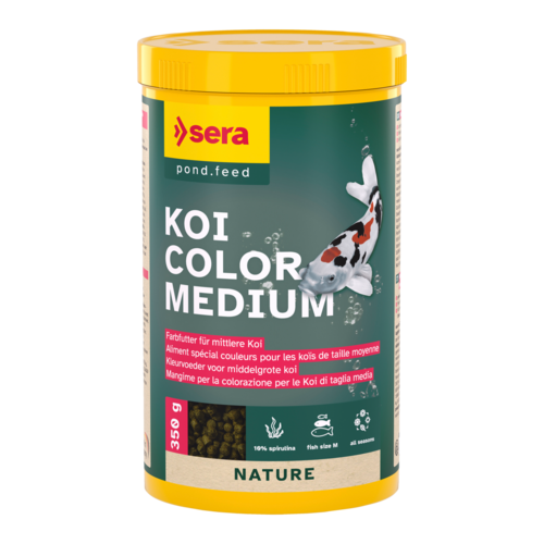 Bassin de jardin : SERA KOI COLOR Medium 1L (350g), Nourriture Serapond