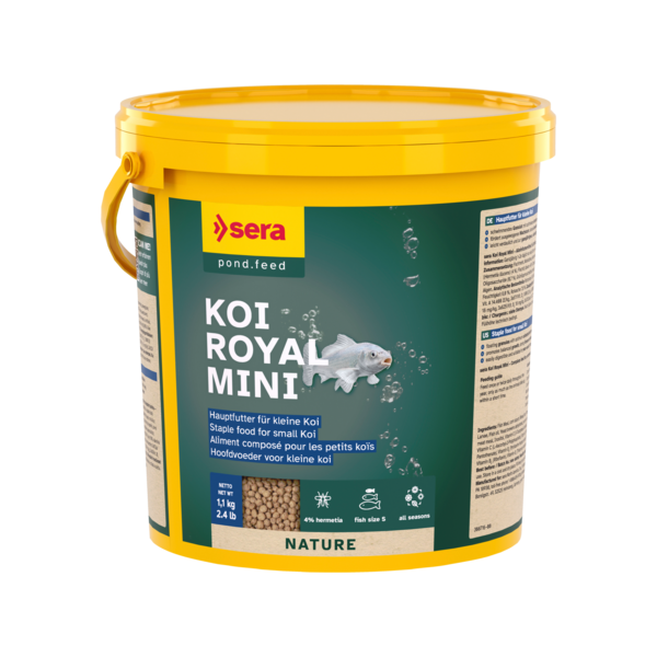 Bassin de jardin : Sera Koi Royal mini 3.8L (1.1KG), Nourriture Serapond