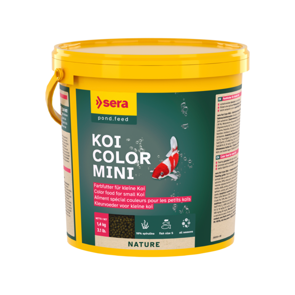 Bassin de jardin : Sera KOI COLOR MINI 3.8L (1.4kg), Nourriture Serapond