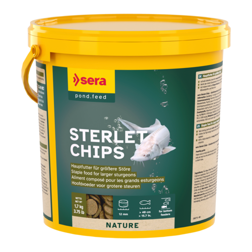 Bassin de jardin : SERA esturgeons chips XXL 3.8L (1.7kg), Nourriture Serapond