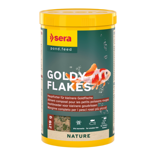 Bassin de jardin : sera Goldy Flakes 1L (210g), Nourriture Serapond Bassin de jardin : sera Goldy Flakes 1L (210g), Nourriture Serapond