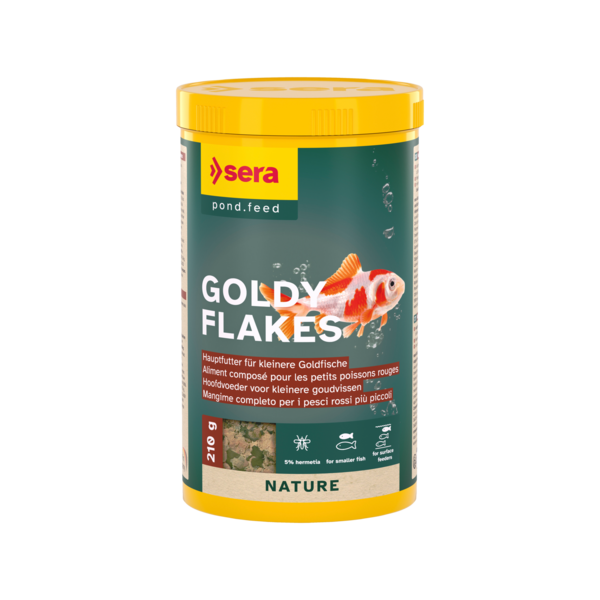 Bassin de jardin : sera Goldy Flakes 1L (210g), Nourriture Serapond