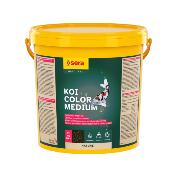 Bassin de jardin : SERA KOI COLOR MEDIUM 21L (7KG), Nourriture Serapond