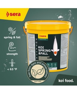 Bassin de jardin : SERA KOI Professional printemps/ automne 7KG, Nourriture Serapond