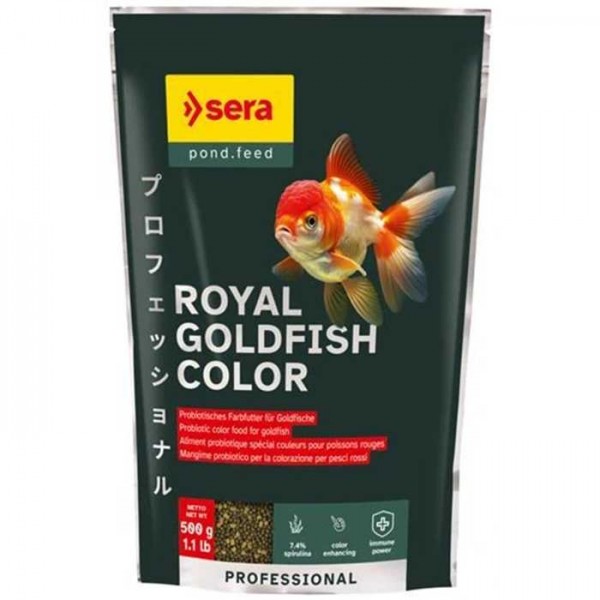 Bassin de jardin : SERA Royal Goldfish Color sac 500 GR (probiotic), Nourriture Serapond