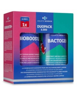 Bassin de jardin : Duo Pack Biobooster 6000 + Bactogen 12000, Traitement Aquatic Science