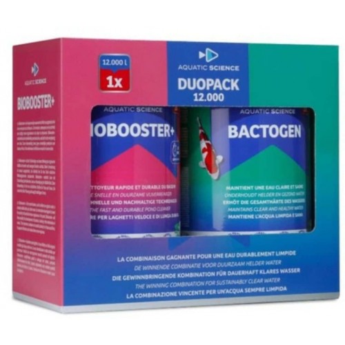 Bassin de jardin : Duo Pack Biobooster 12000 + Bactogen 24000, Traitement Aquatic Science Bassin de jardin : Duo Pack Biobooster 12000 + Bactogen 24000, Traitement Aquatic Science