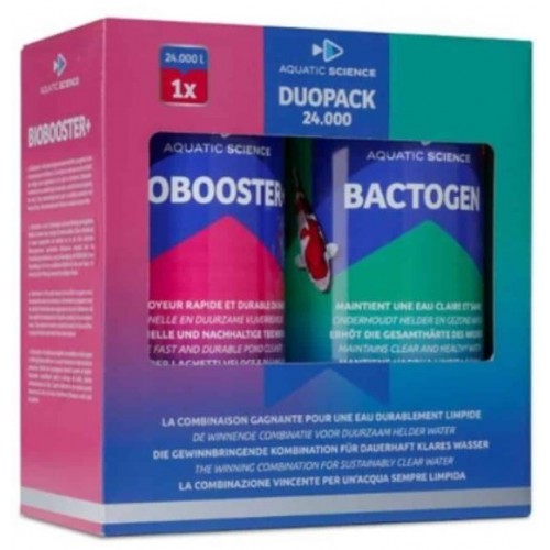 Bassin de jardin : Duo Pack Biobooster 24000 + Bactogen 40000, Traitement Aquatic Science