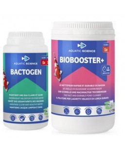 Bassin de jardin : Bactogen + Biobooster 12000, Traitement Aquatic Science