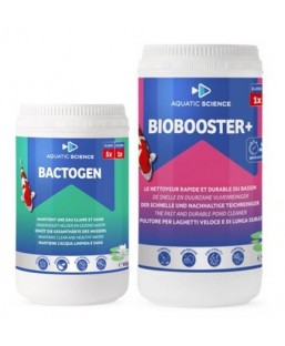 Bassin de jardin : Bactogen 24000 + biobooster 24000, Traitement Aquatic Science