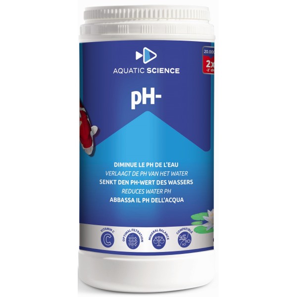 Bassin de jardin : NEO PH- 1Kg Aquatic Science (-1à2 20000L), Optimiser paramètre de l'eau