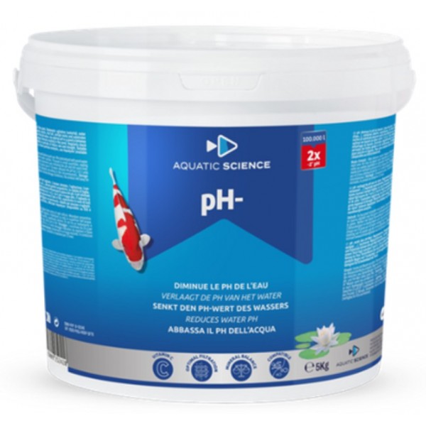 Bassin de jardin : NEO PH- 5KG AQUATIC SCIENCE (-1À2 100 M3), Optimiser paramètre de l'eau