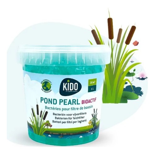 Bassin de jardin : KIDO Bactéries Pond Pearl 1000 ml- BioActif (30m3), Bactéries