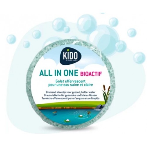 Bassin de jardin : KIDO All In One - BioActif - Galet effervescent 250g (5m3), Traitement KIDO