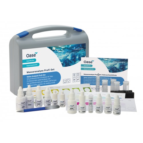 Bassin de jardin : AquaActiv Kit OASE « pro » d’analyse de l’eau, Tests pour bassin