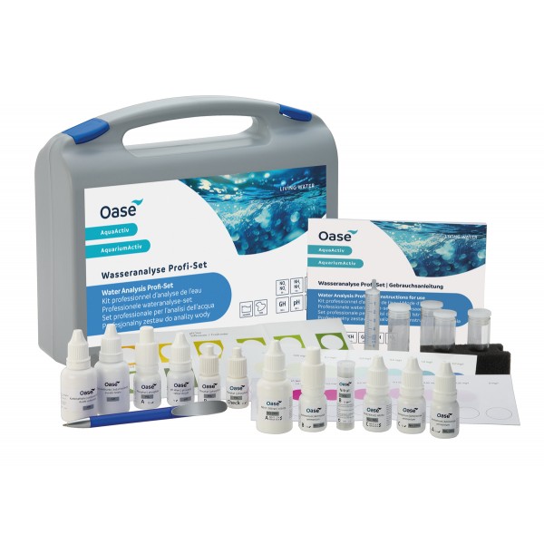 Bassin de jardin : AquaActiv Kit OASE « pro » d’analyse de l’eau, Tests pour bassin