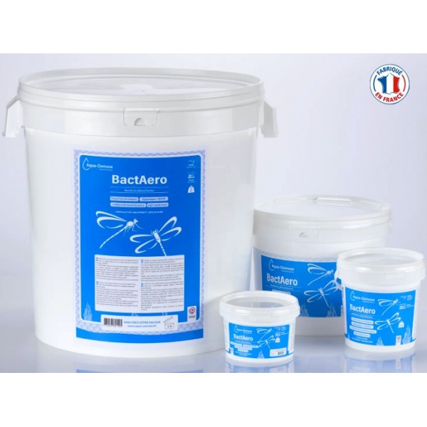 Bassin de jardin : BACTAERO 5000G (50000 L) AMMONIAQUE-NITRITE, Traitement Aqua Osmose