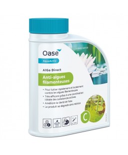 Bassin de jardin : AquaActiv AlGo Direct 600g (500 ml pour 10m3) anti algues, Traitement OASE AQUAACTIV