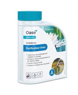 Bassin de jardin : AquaActiv Safe&Care (500ml pour 10m3) contre le Chlore, Traitement OASE AQUAACTIV