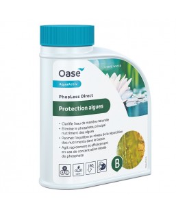 Bassin de jardin : AquaActiv PhosLess Direct 650 g (500 ml pour 10m3) anti-phosphate, Traitement OASE AQUAACTIV