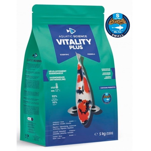 Bassin de jardin : Aquatic Science Vitality Plus SMALL 5kg, Nourriture Ichi Food-Aquatic Science