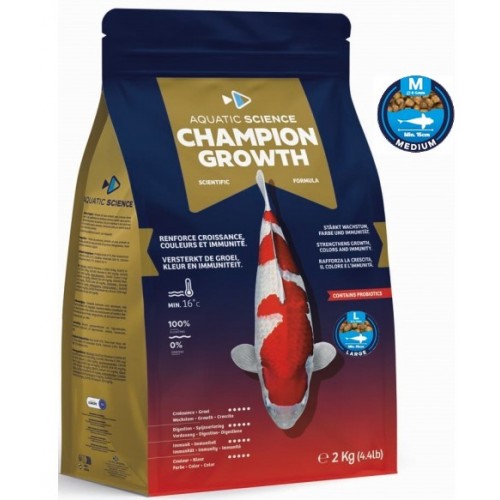 Bassin de jardin : Aquatic Science Champion Growth MEDIUM 2kg, Nourriture Ichi Food-Aquatic Science