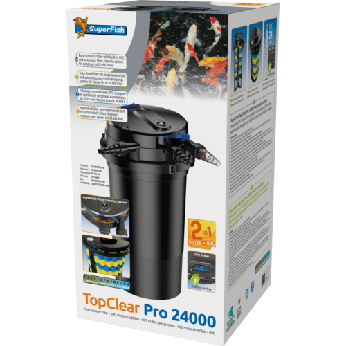 Bassin de jardin : SUPERFISH FILTRE TOPCLEAR pro 24000 UVC24W, Filtre superfish