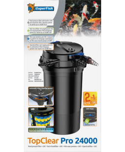 Bassin de jardin : SUPERFISH FILTRE TOPCLEAR pro 24000 UVC24W, Filtre superfish