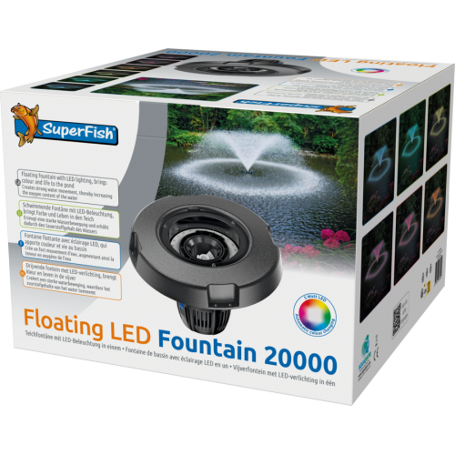 Bassin de jardin : FONTAINE LED FLOTTANTE 20.000-90 WATT, Pompes Superfish