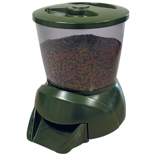Bassin de jardin : SF POND FISH FEEDER GREEN 4.25 litres, Distributeur automatique
