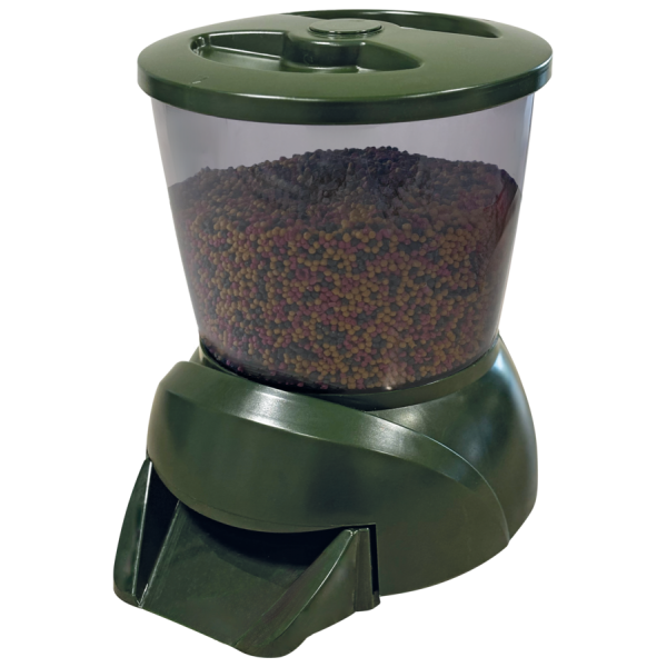 Bassin de jardin : SF POND FISH FEEDER GREEN 4.25 litres, Distributeur automatique
