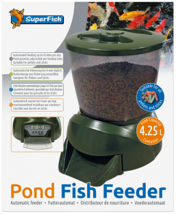 Bassin de jardin : SF POND FISH FEEDER GREEN 4.25 litres, Distributeur automatique