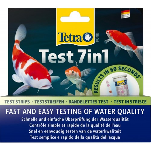 Bassin de jardin : TETRA POND TEST 7 EN 1 (25 bandelettes), Tests pour bassin