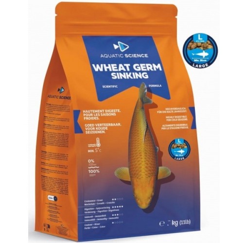 Bassin de jardin : Aquatic Science WHEAT GERM COULANT LARGE 2kg, Nourriture Ichi Food-Aquatic Science