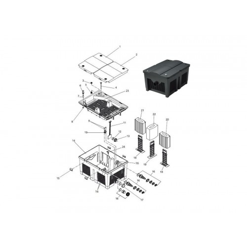 Bassin de jardin : pièces filtre biosmart de OASE, pièces détachées OASE