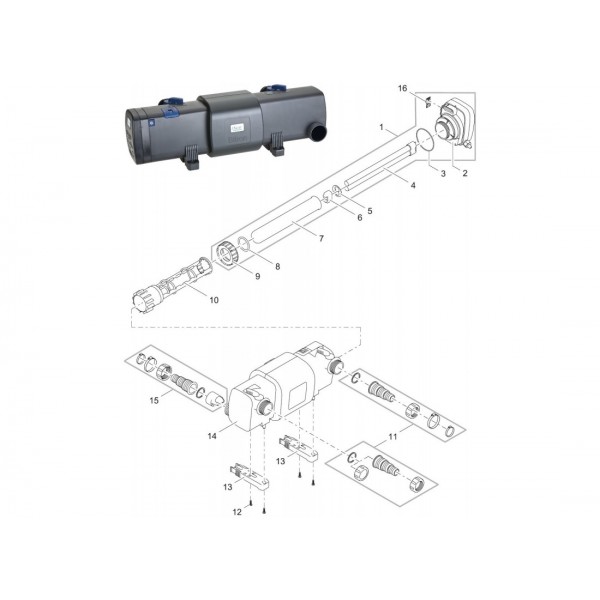 Bassin de jardin : Pièces détachées pour UV BITRON DE OASE, pièces détachées OASE