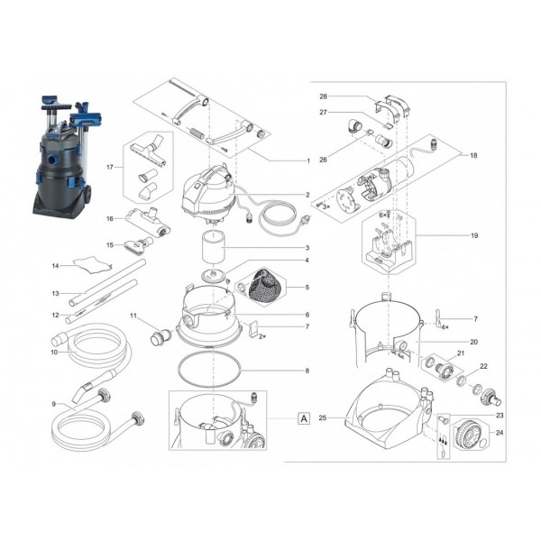 Bassin de jardin : pièces détachées aspirateur pondovac 3 - 4 - 5 oase, pièces détachées OASE