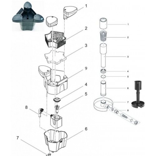 Bassin de jardin : pièces détachées SKIMMER AQUASKIM - SWIMSKIM, pièces détachées OASE