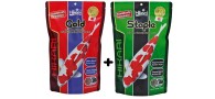 Bassin de jardin : COMBIPACK GOLD&STAPLE 500G MEDIUM, Nourriture Hikari