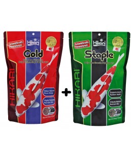 Bassin de jardin : COMBIPACK GOLD&STAPLE 500G MEDIUM, Nourriture Hikari
