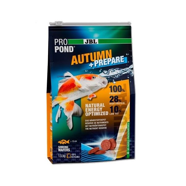 Bassin de jardin : JBL PROPOND AUTUMN+PREPARE 1,5kg, Nourriture JBL