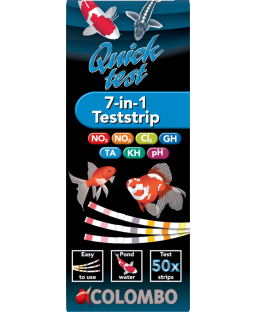 Bassin de jardin : Colombo quicktest 7 en 1 (50 bandelettes), Tests pour bassin